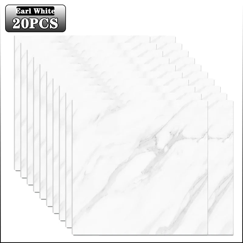 10-40PCS Marble Style Self-adhesive Floor Stickers Thickened Wear-resistant PVC Flooring Mats for Household Use Easy To Install