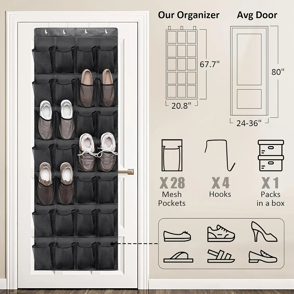 1pc 14/28/40- Fabric Hanging Foldable Storage Bag