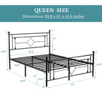Platform Bed Frame, Vintage Victorian