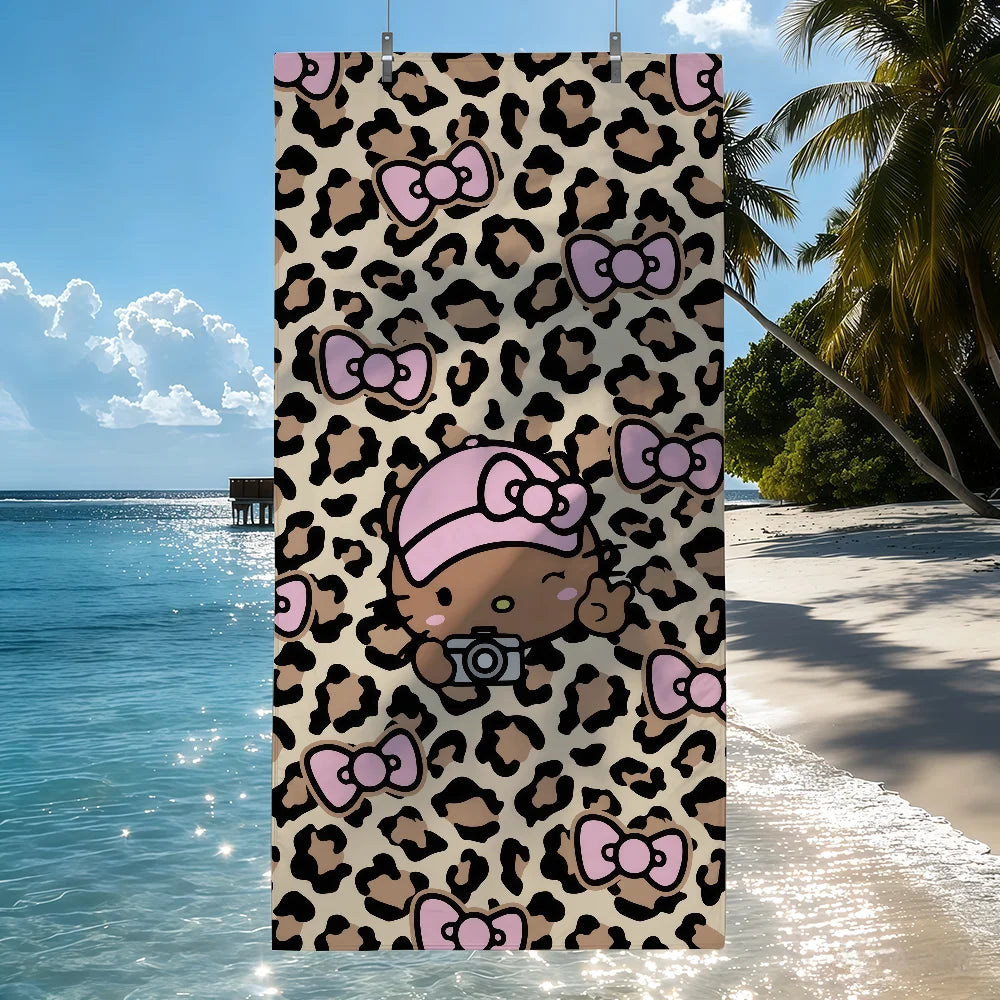 Hello Kitty Leopard Beach Towels