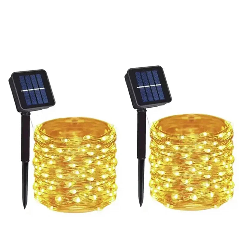 100 LEDS Solar Lights, 8 Modes