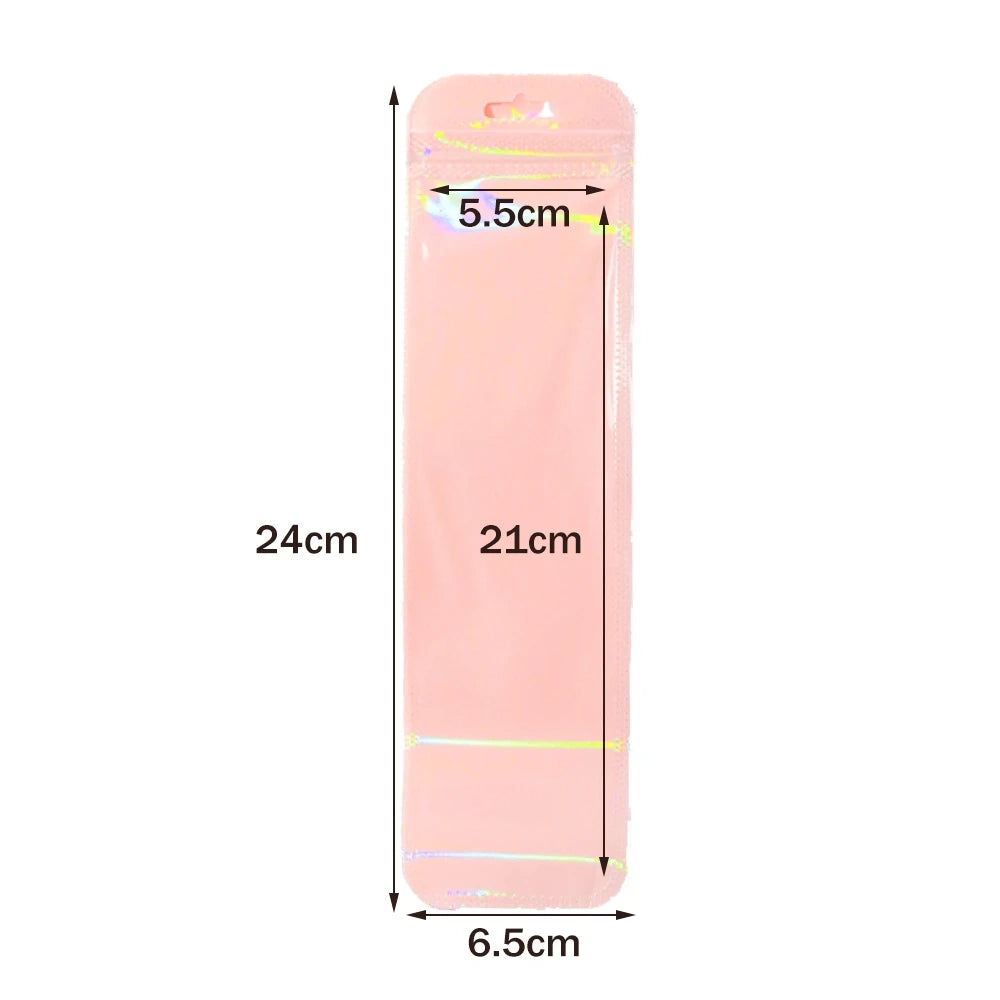 50pcs Holographic Zipper Small Food Storage