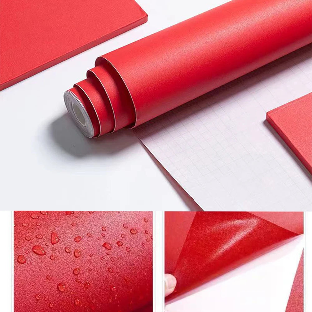 Solid Color Self-adhesive Waterproof Wallpaper