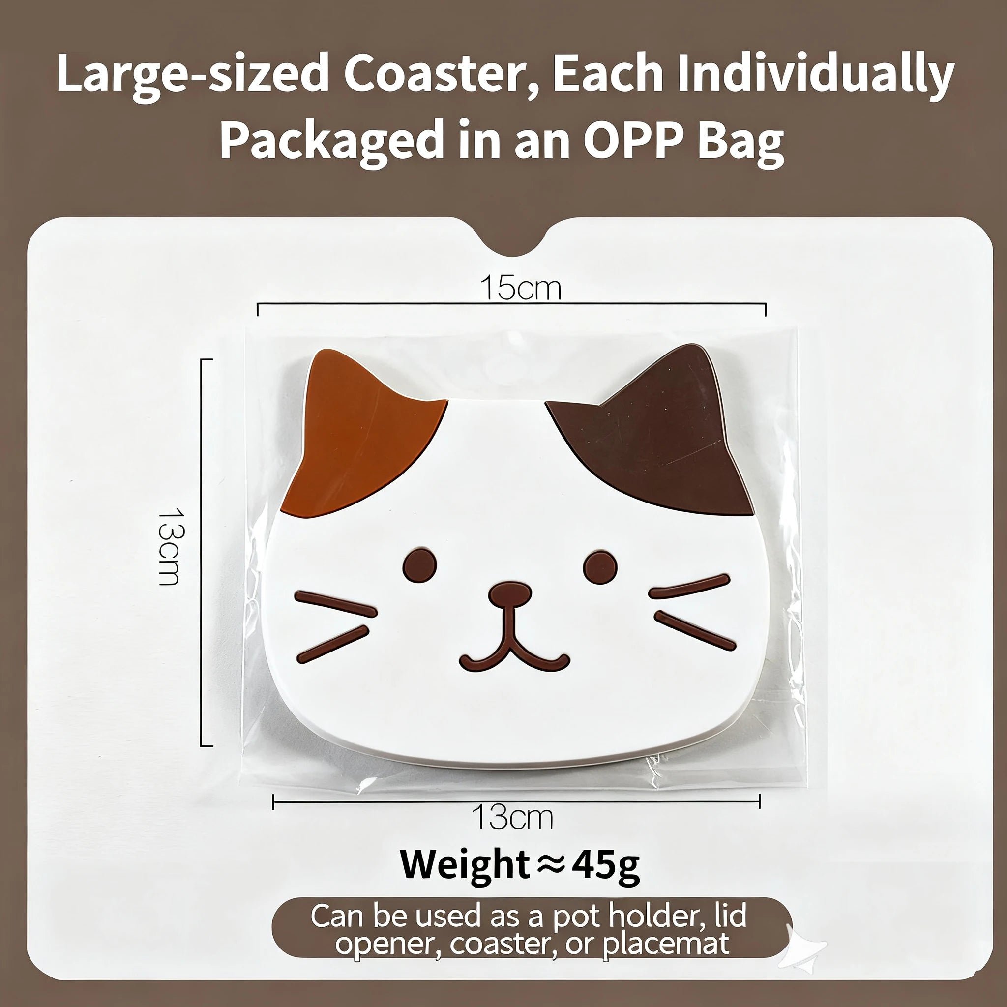 5pcs Cat Silicone Trivets