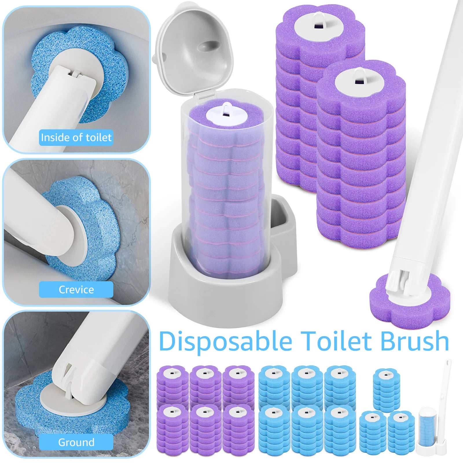 18/36 Pcs Toilet Brush Disposable Cleaning Head