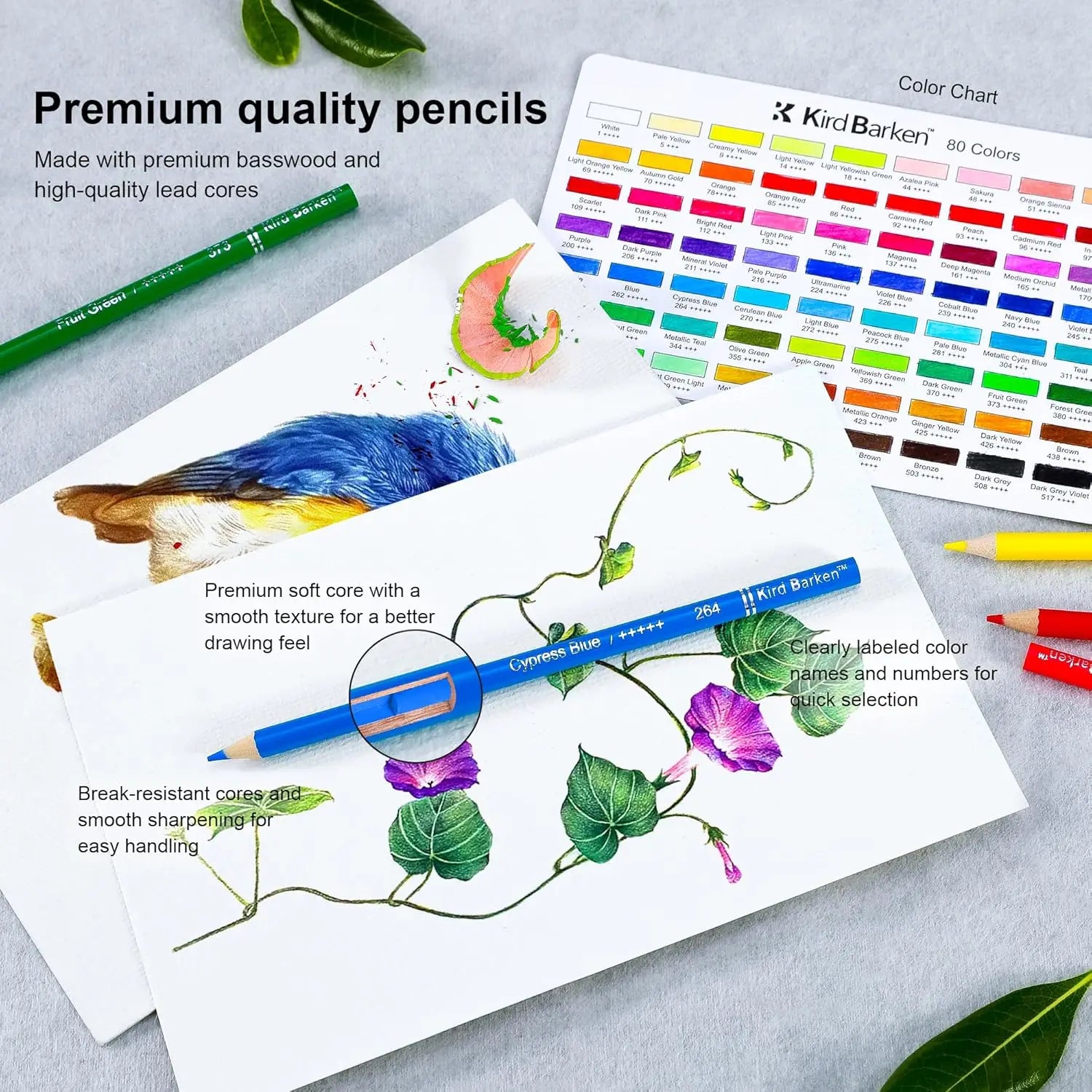 80 Colored Pencils Set