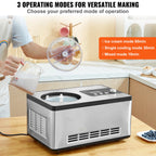 Ice Cream Maker  2 Quart No Pre-freezing