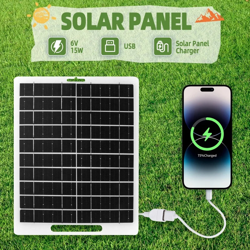Solar Panel Waterproof Phone Charger