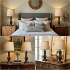 Dimmable( 2) Farmhouse Table Lamps