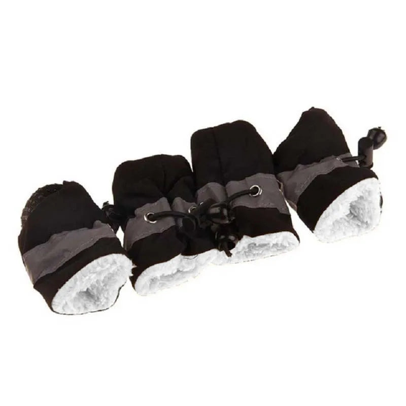 4pcs Antiskid Pet Shoes Waterproof