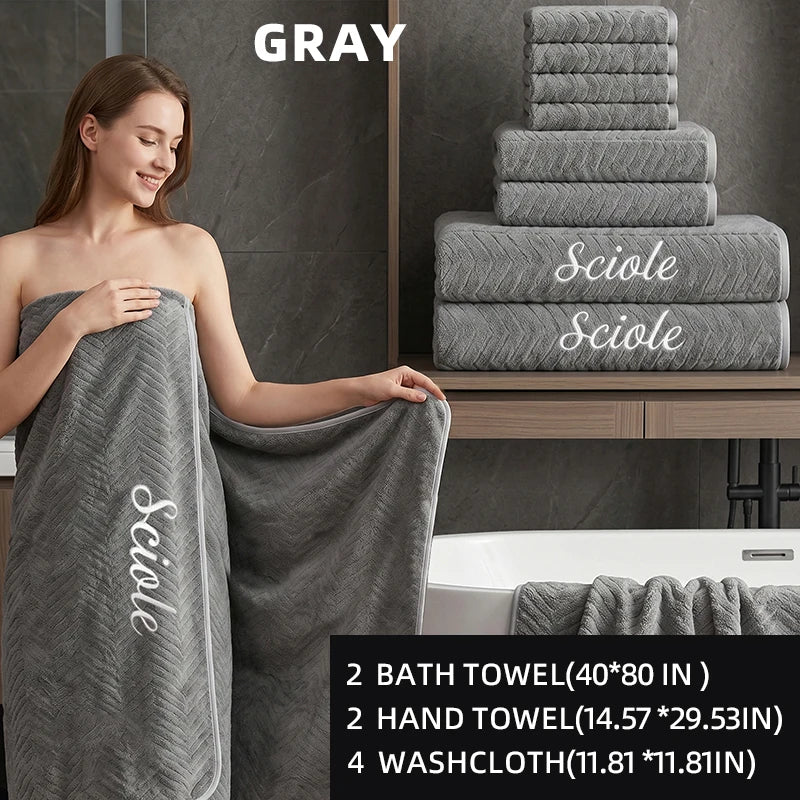 80in*40in/ 8pc. Microfiber Towel Set