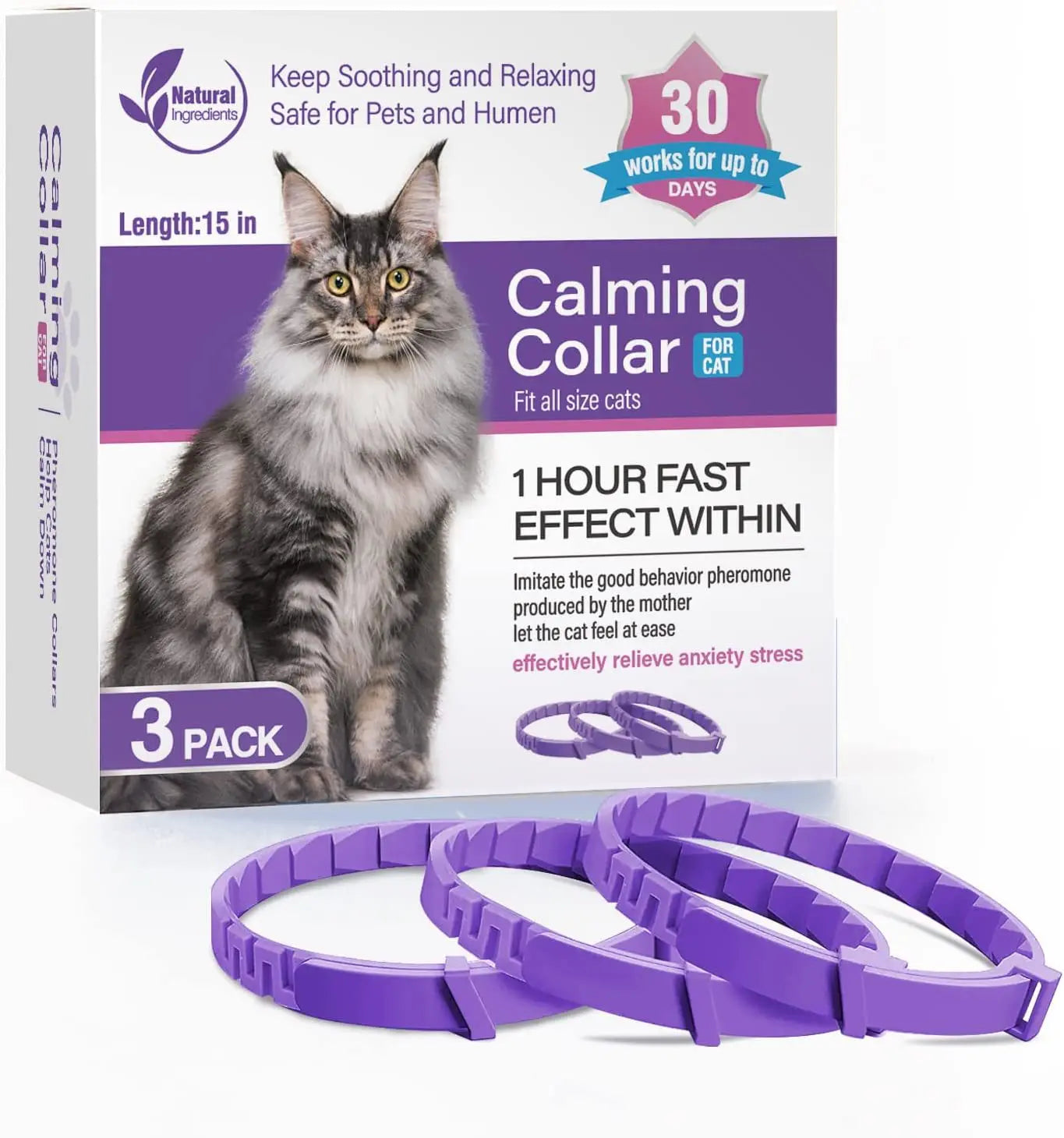 3/4 Pc Pet Calming Pheromone Collars
