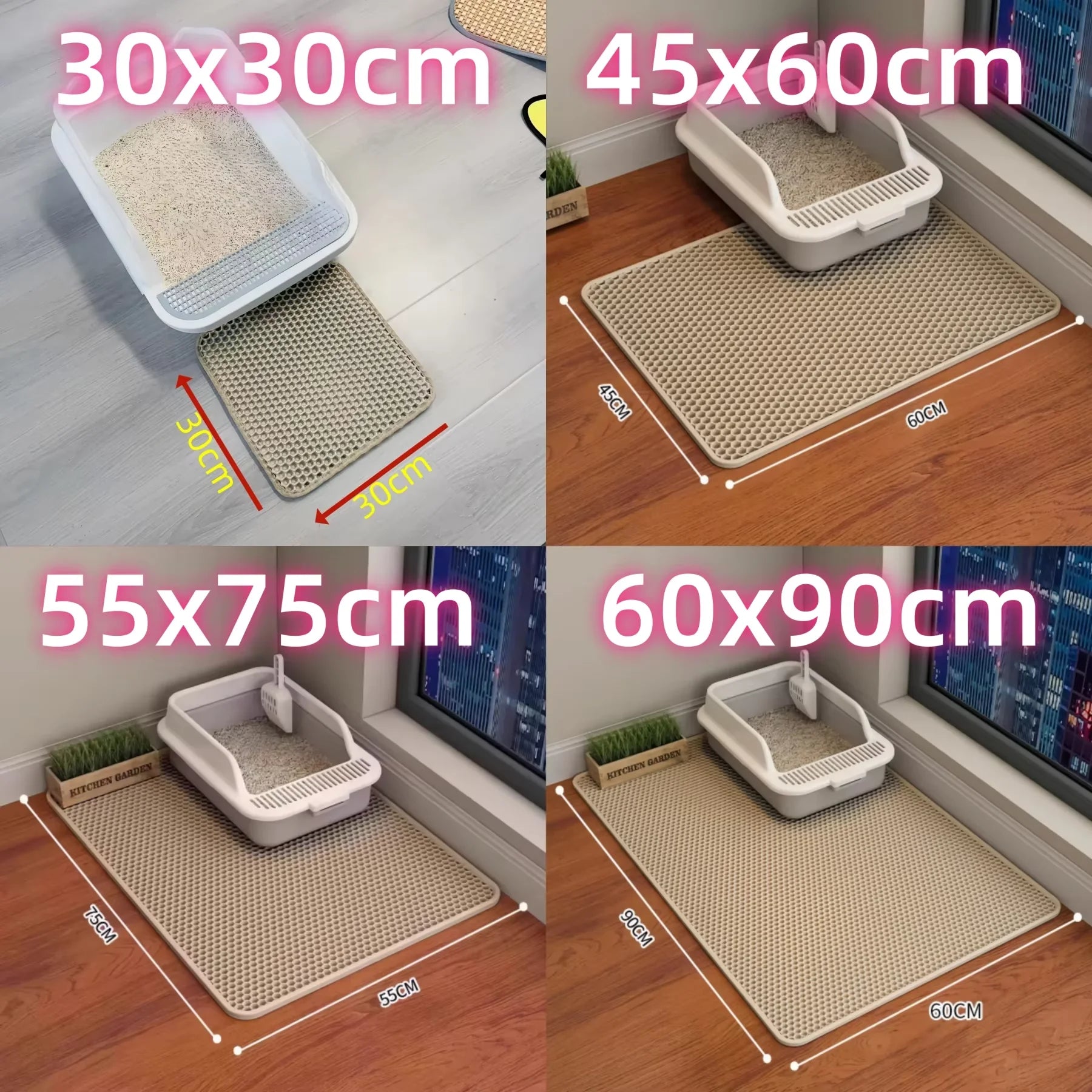 Pet Floor Protector,  Waterproof Base, Non-Slip