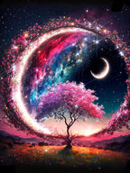 Diamond Painting Fantasy Moon Tree