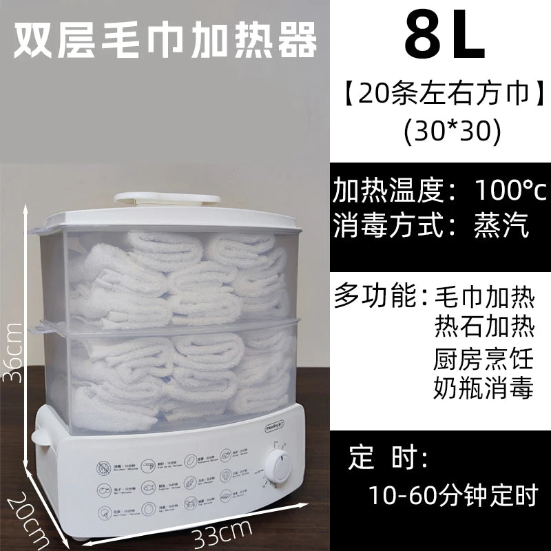 Towel heating cabinet