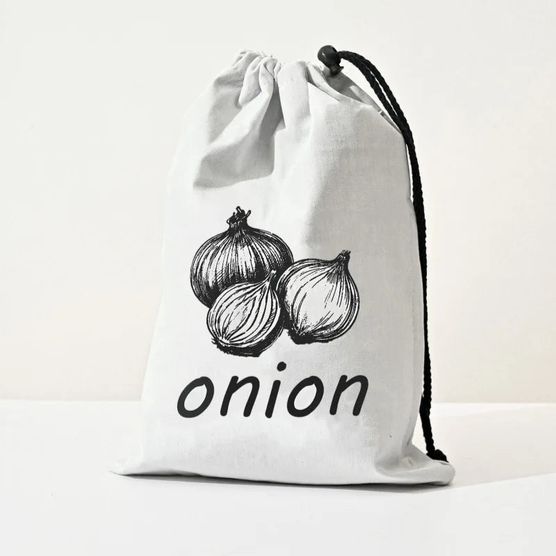 Reusable Onion/ Potatoes /Storage Bag / Drawstring