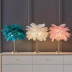 Ostrich Feather Lamp, 3-Color Modes