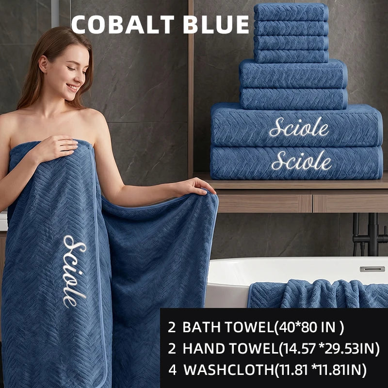 80in*40in/ 8pc. Microfiber Towel Set