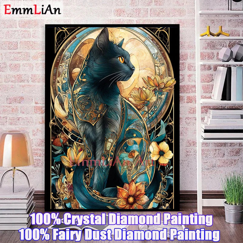 Diamond Painting Kit,  Black Cat