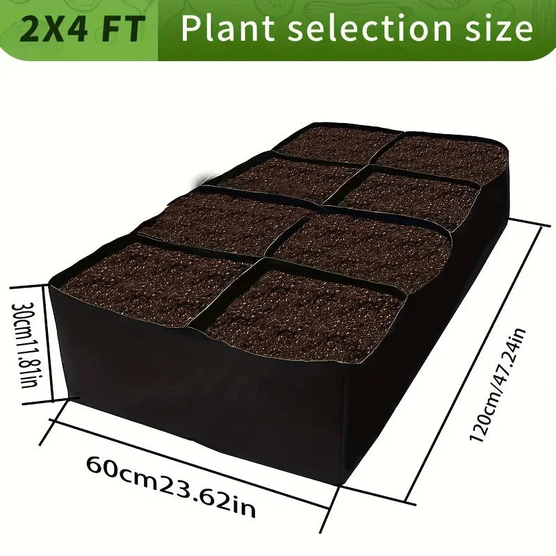 128 Gallon, 3x6FT Breathable Raised Beds