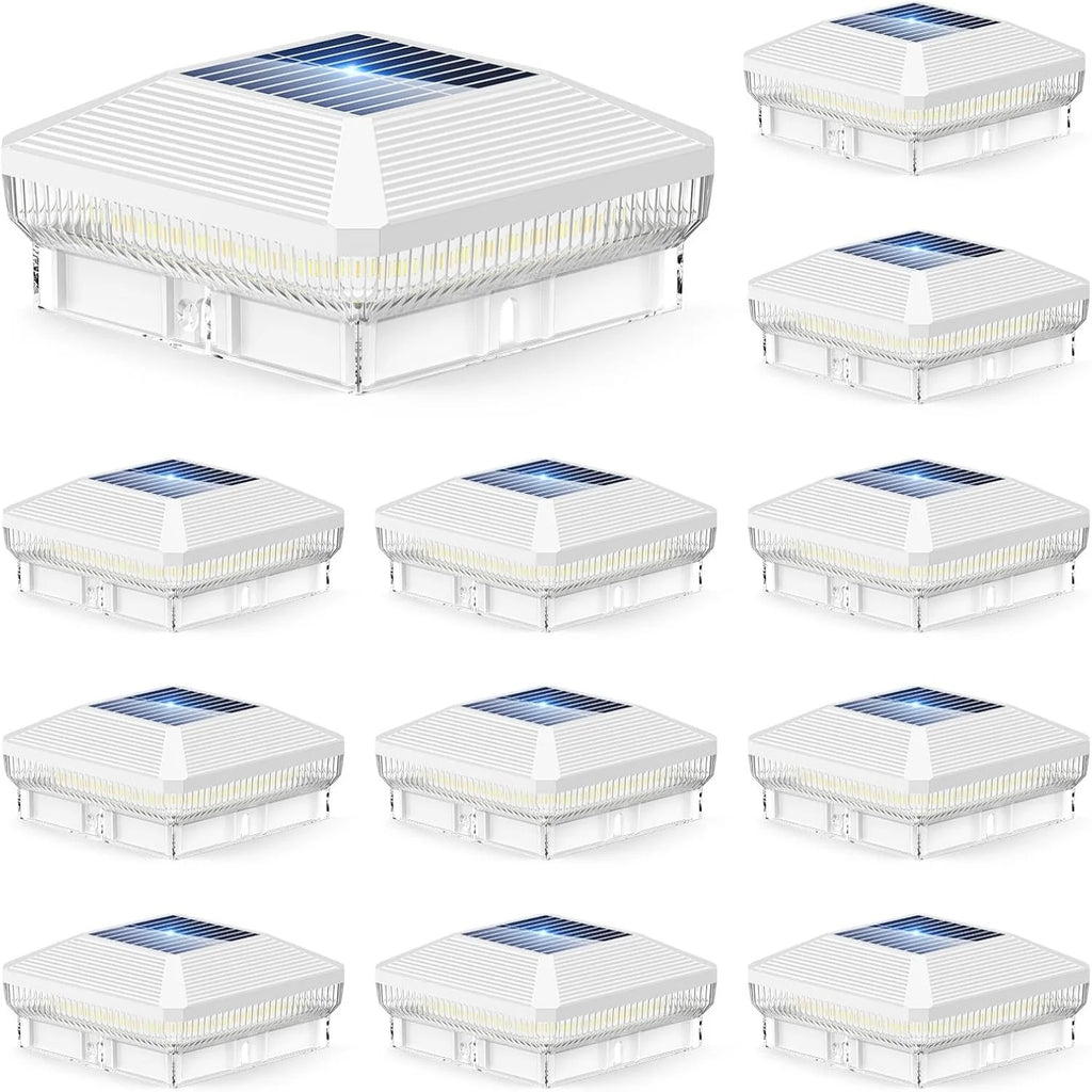 "Solar Post Cap Lights 6/12-Pack, 4x4
