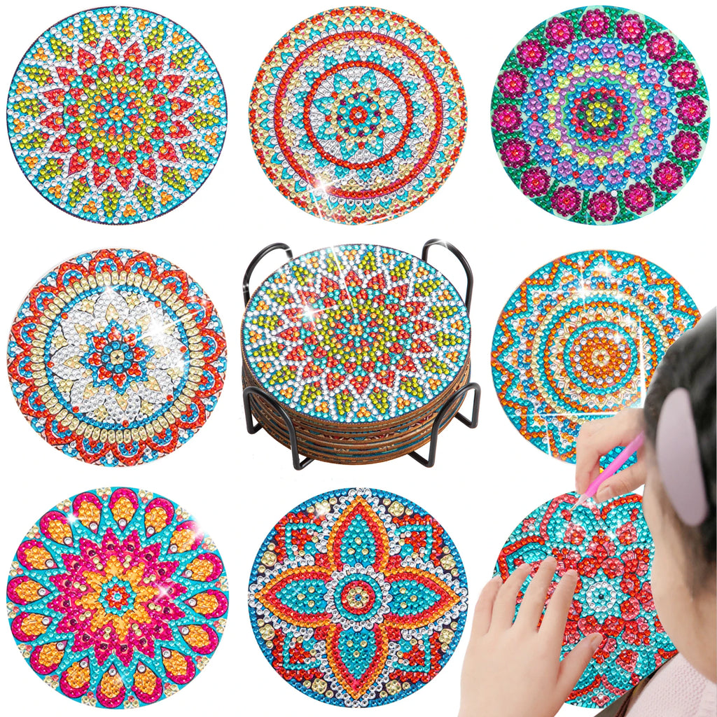 8pc/sets Diamond Painting Coasters