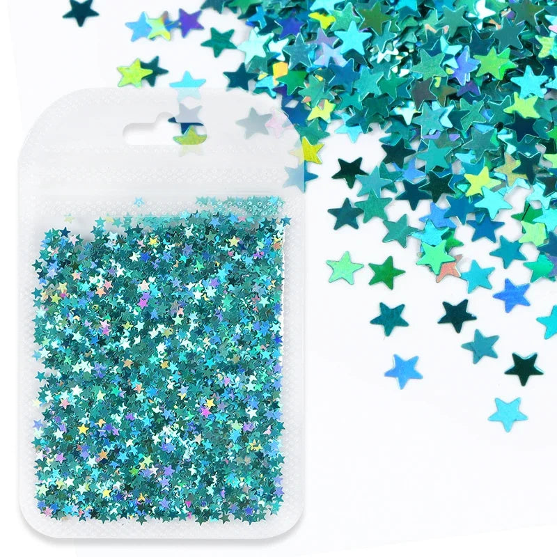 Holographic Stars Glitter For Epoxy Resin