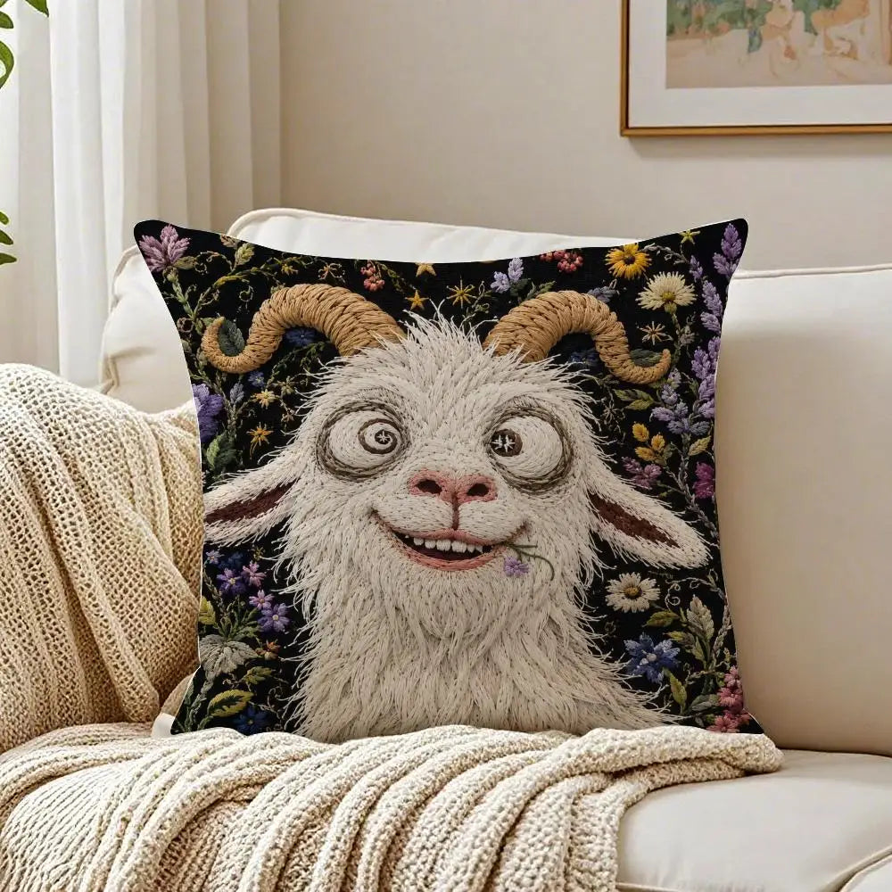 Screaming Goat Pillow Case