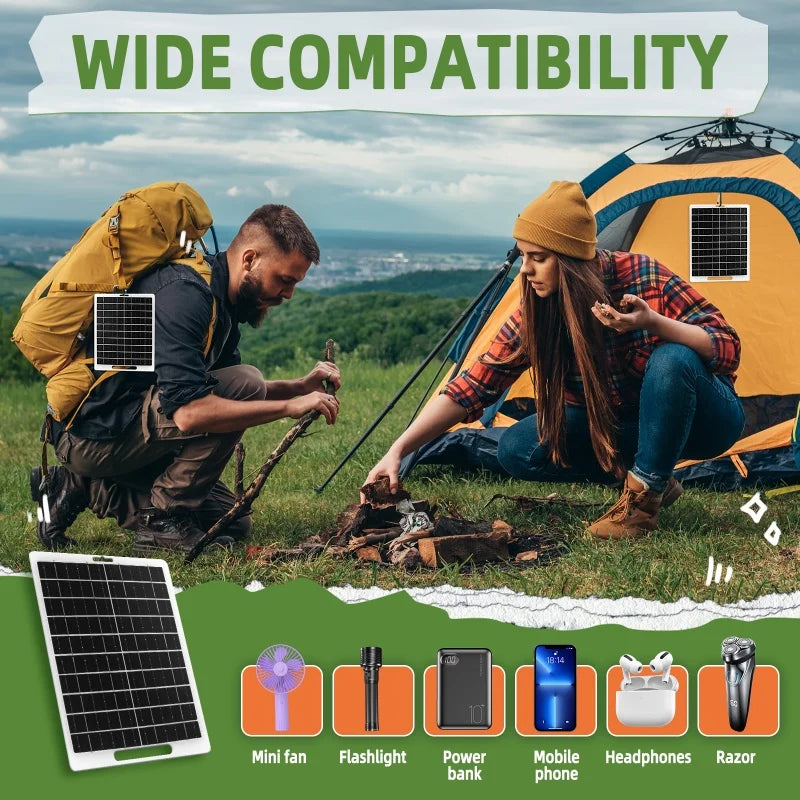 Solar Panel Waterproof Phone Charger