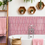 Self adhesive pink wall tiles