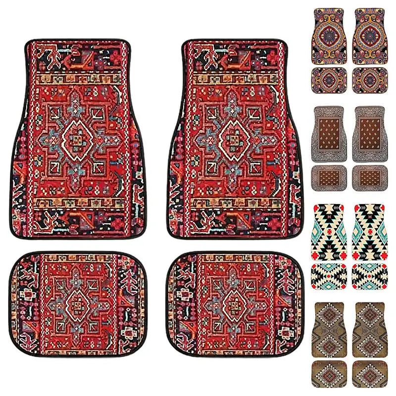 4Pcs/set Bohemian Car Mats