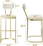 2Pcs Counter Height Bar Stools Set