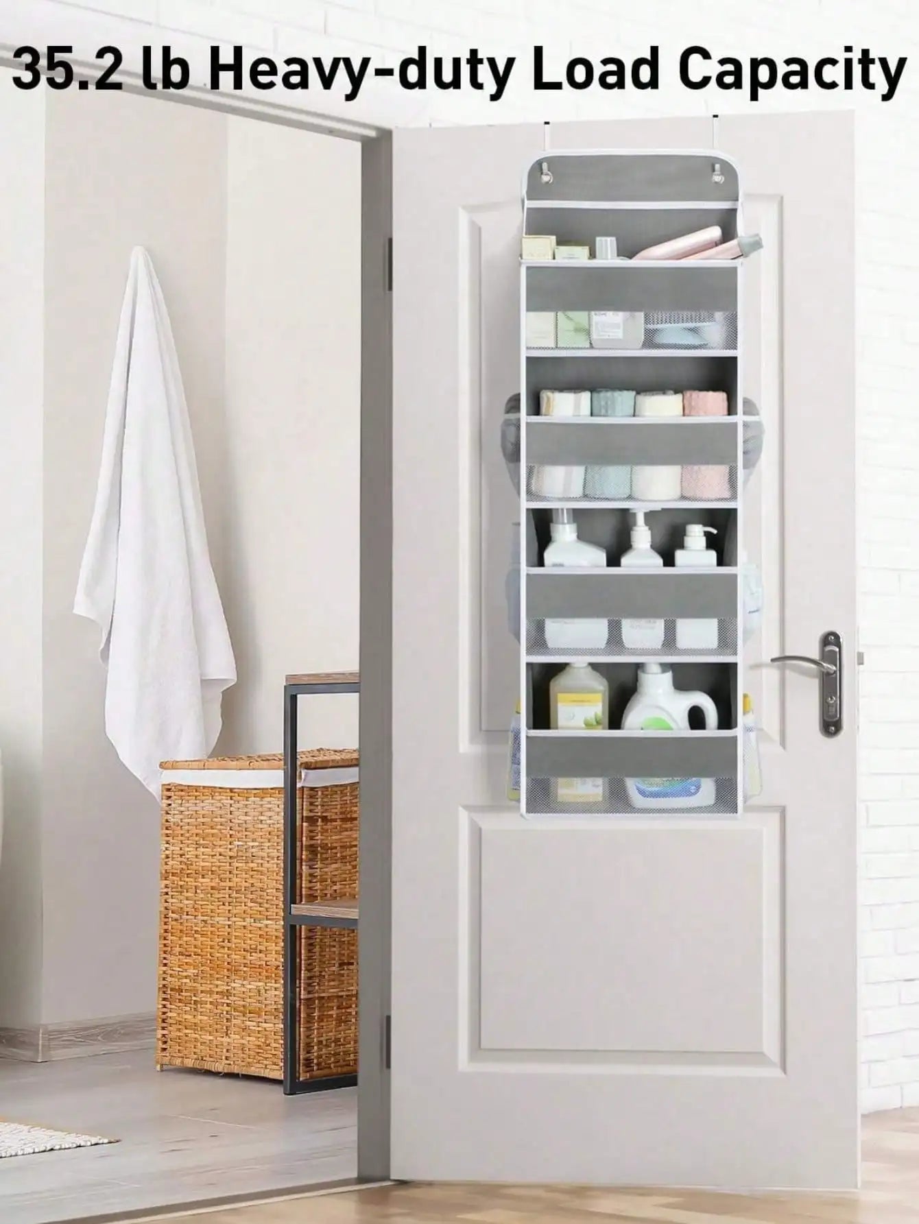 4-Layer Hanging Door Organizer: Large Pocket Storage