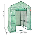 Walk-in Greenhouse with Shelves, Doors ,windows, Frame