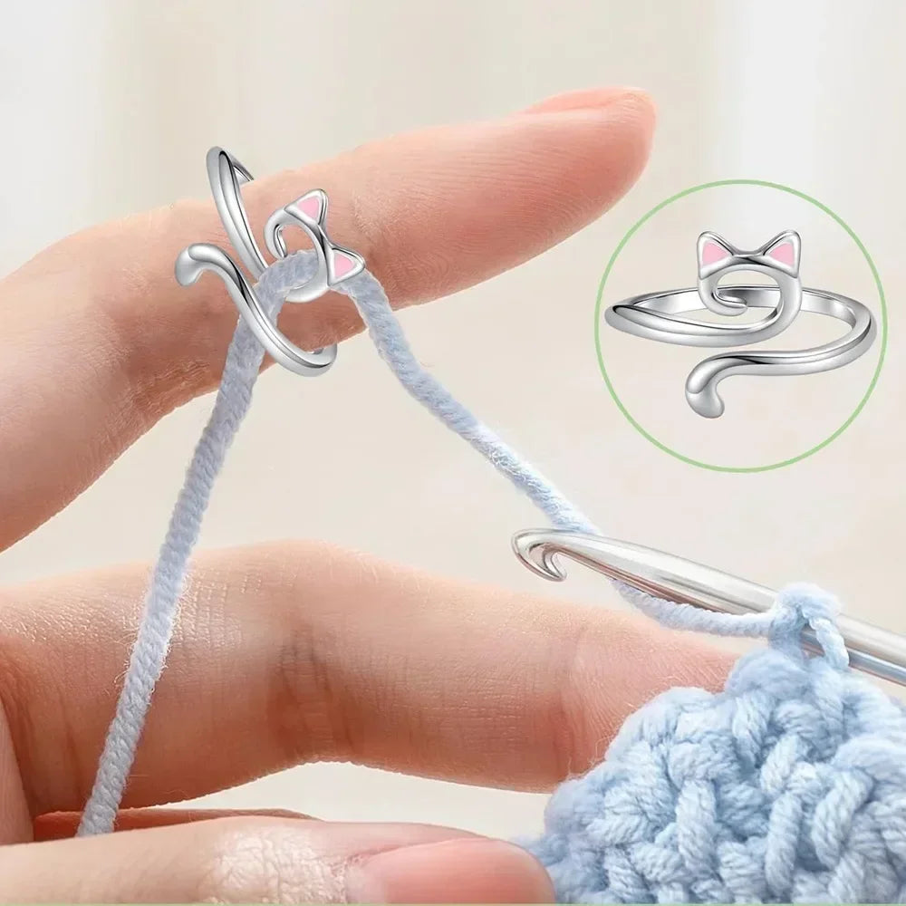 Adjustable Crochet Tension Cat Ring