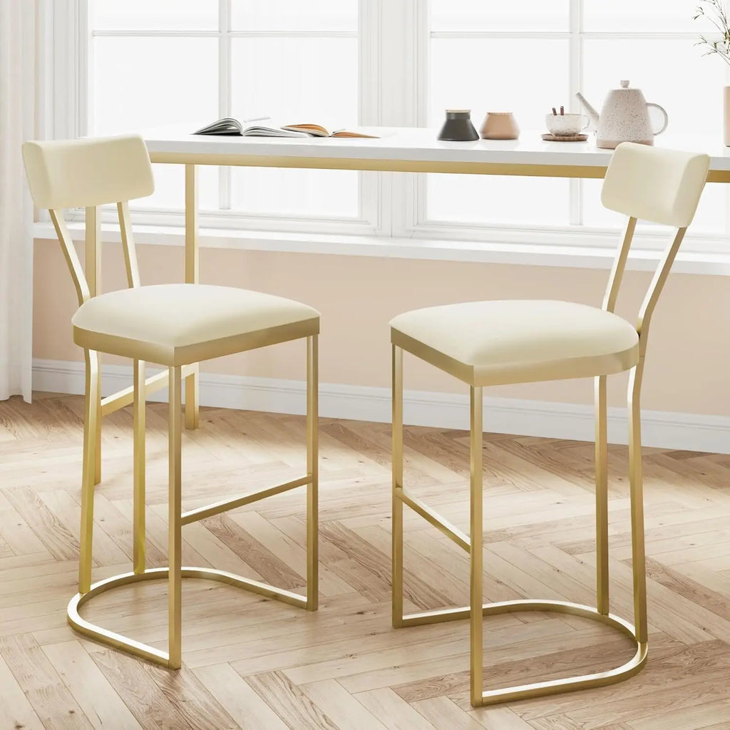 2Pcs Counter Height Bar Stools Set