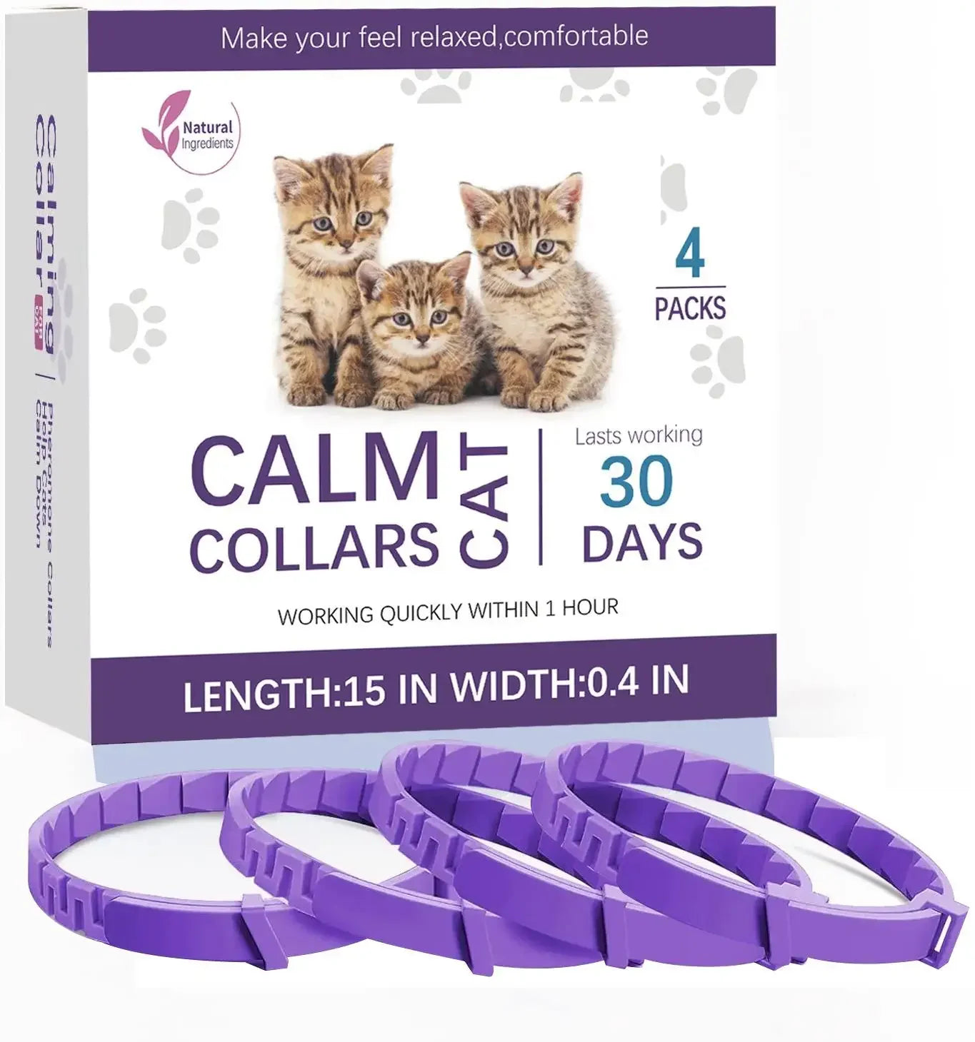 Pet Calming Collar, Adjustable Anxiety Pheromone