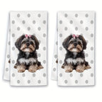 2-Pack Spotted Yorkshire Terrier Towels