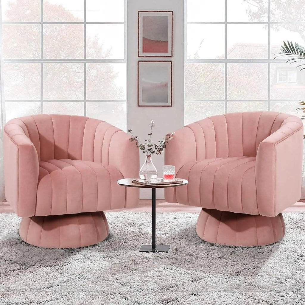 360° Swivel Accent Chair/ Armrest Set of 2