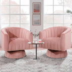 360° Swivel Accent Chair/ Armrest Set of 2