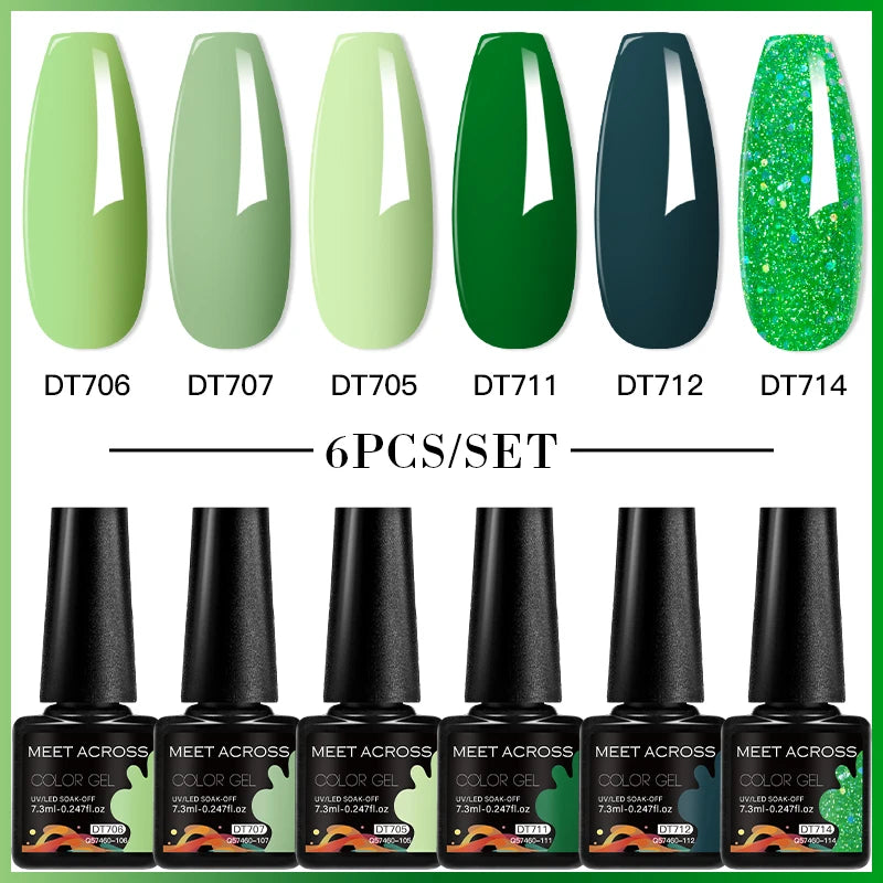 6pc Nail Gel Polish Set