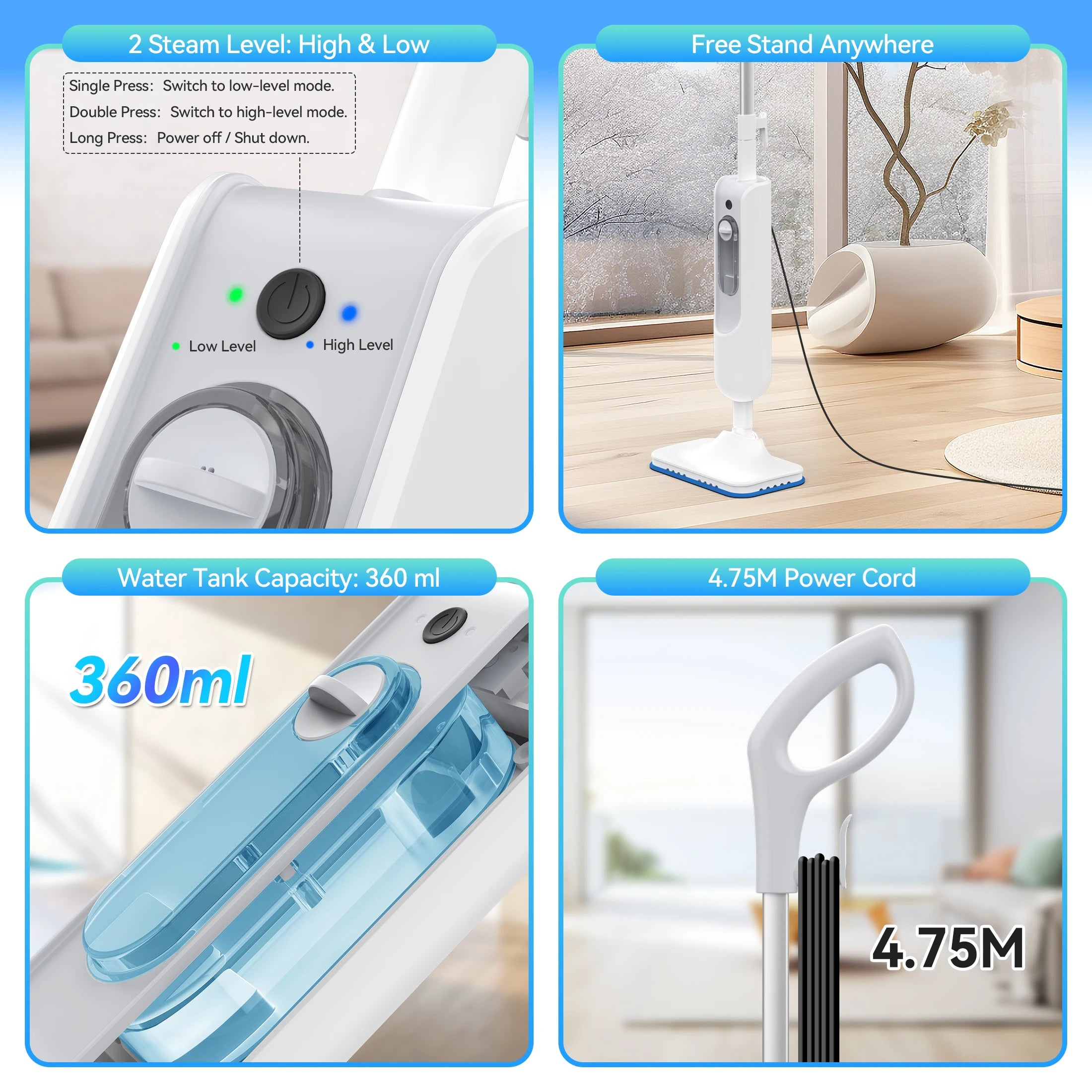 Steam Mop / Scrubbing Steam Vac