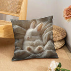 1pc Sleeping Bunny Pillow Cover