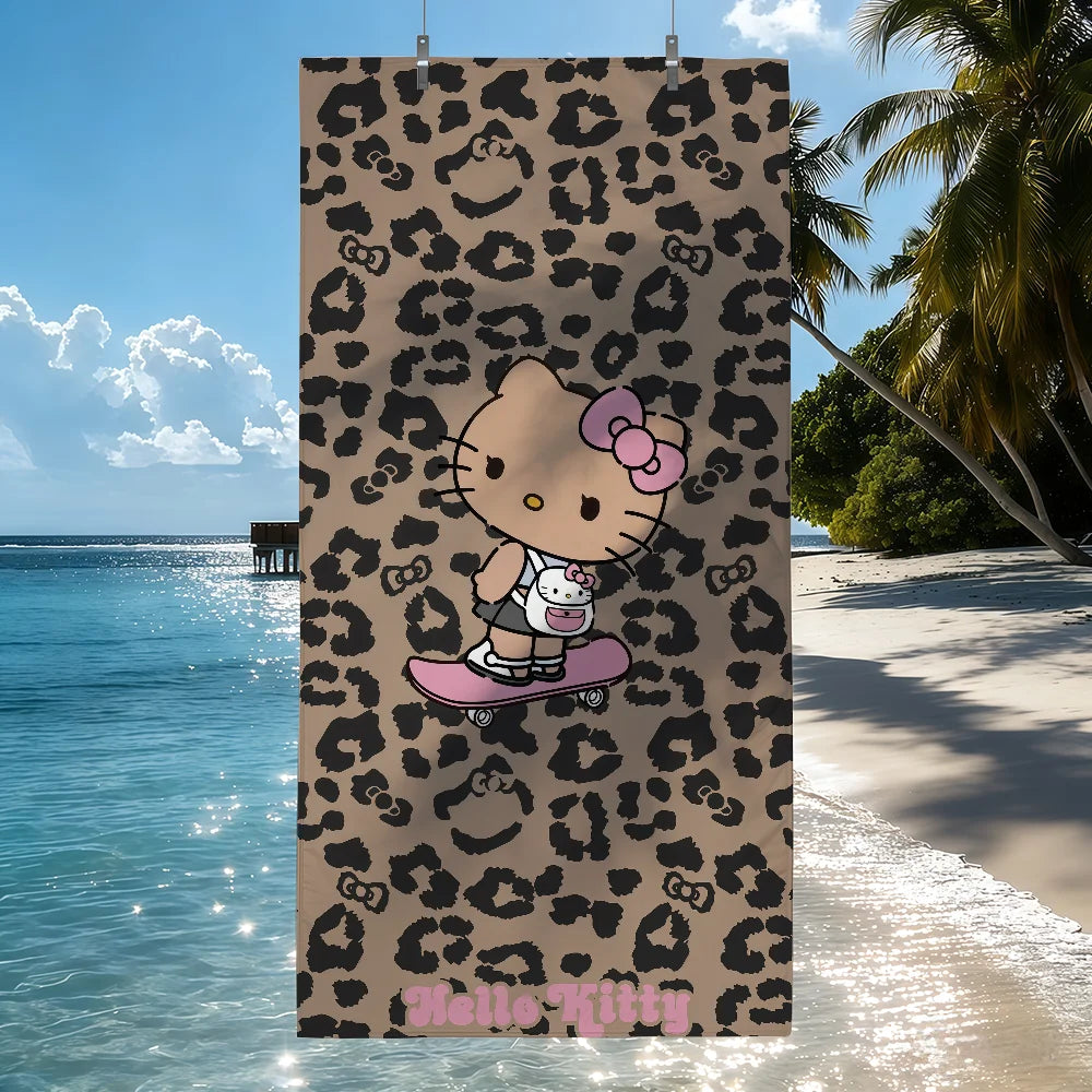 Hello Kitty Leopard Beach Towels