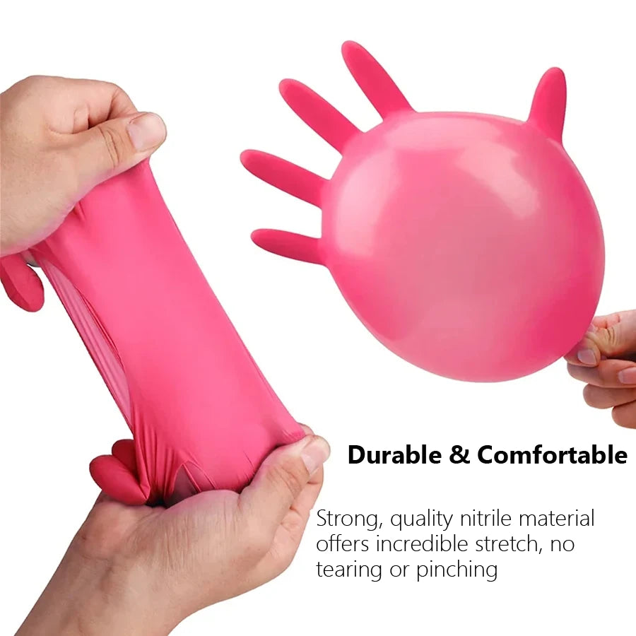 20/50Pcs Disposable Nitrile Gloves, Latex Free