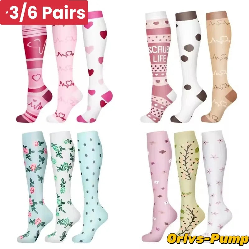 3/6Pairs Compression Socks