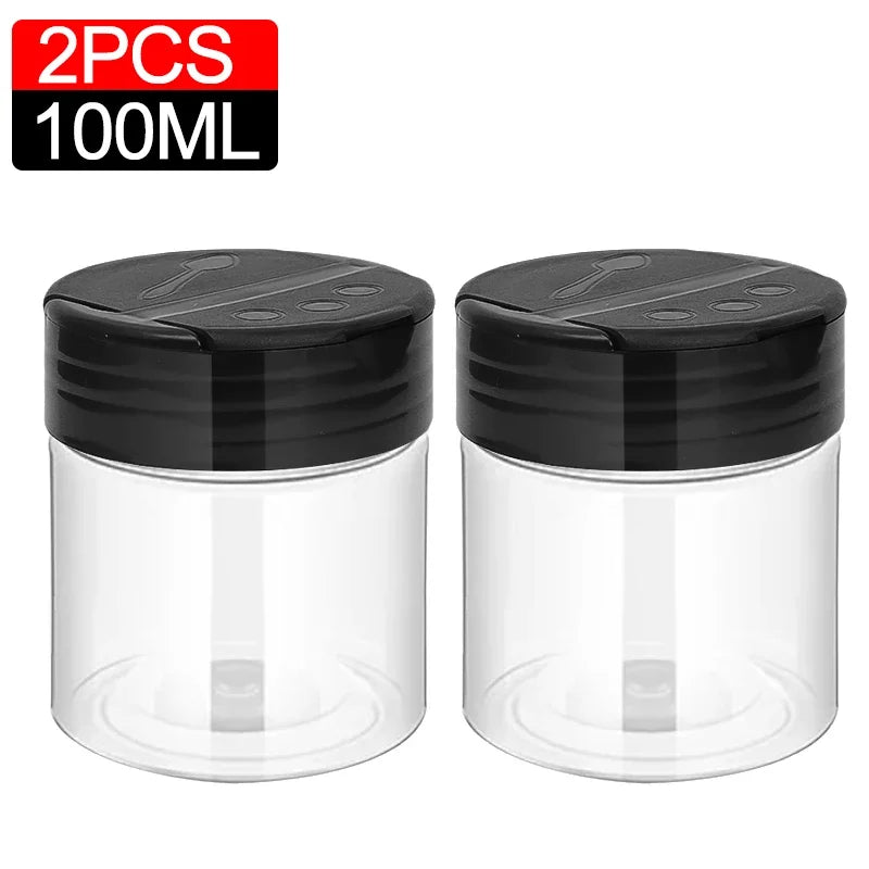 10/1PCS Clear Spice Plastic Seasoning Jars