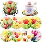 8pcs Diamond Coasters/ Holder Kits