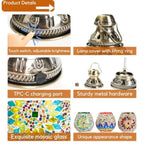 Turkish Mosaic Lamp, Rechargeable, Touch