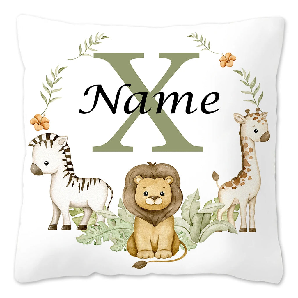 Animal with Name Pillow Case, Personalized